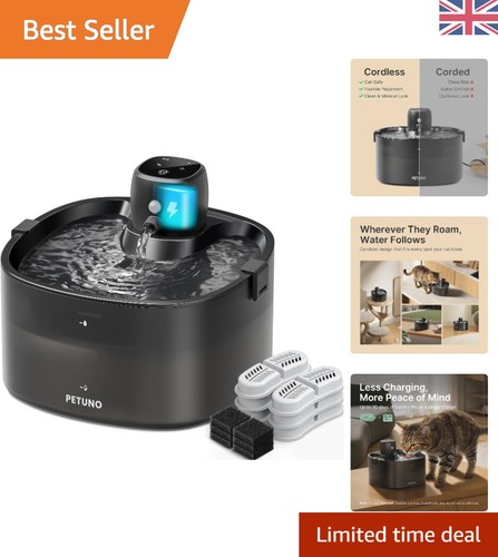 Cordless cat water fountain - cat,