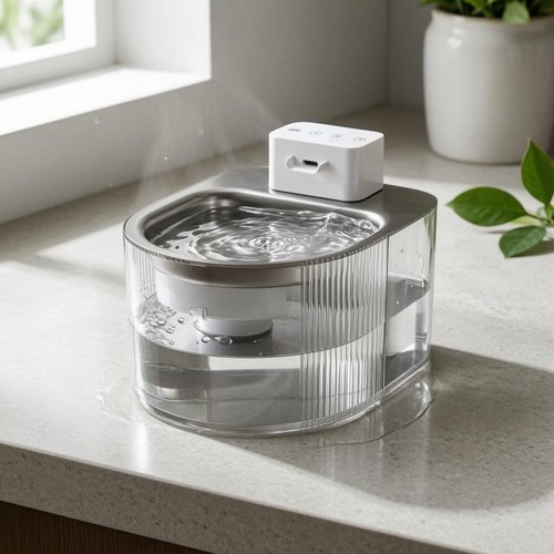 Stainless steel feline water - stainless,