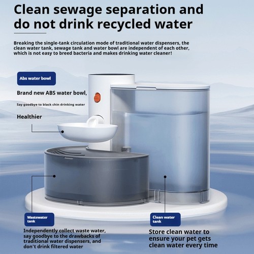 Dump cat water fountain - water,