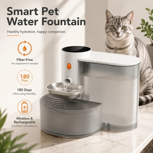 Smart cat water fountain - water, 3l